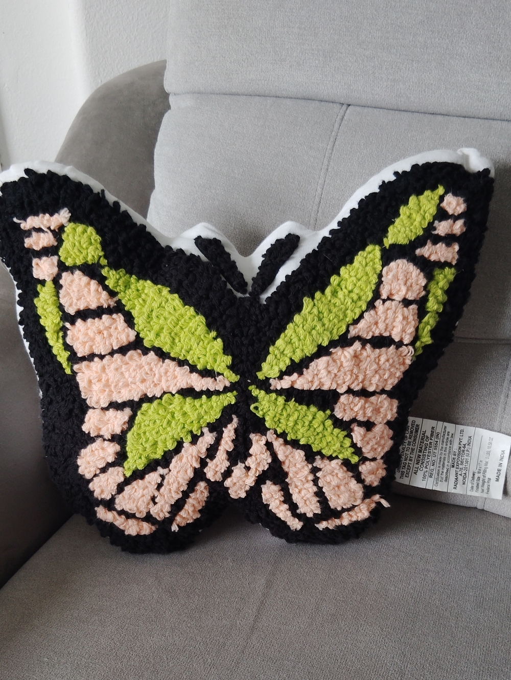 Teen Home Zadora Butterfly Shaped Tufted Pillow"